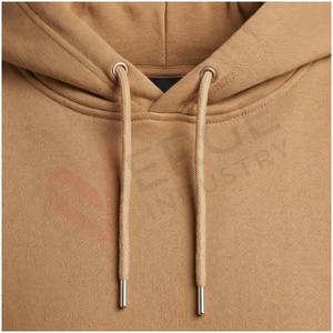 Conjunto Deportivo para Hombre, Color Camel, con Capucha, Manga Larga, Color Sólido, Transpirable, Corte Regular, para Otoño, 100% Algodón, Peso Medio - Product Image 4