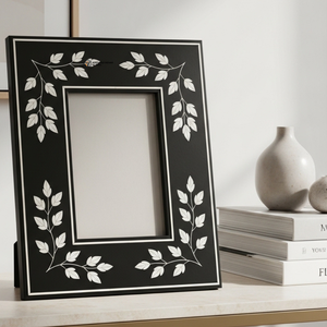 Luxury Floral Bone Inlay <b>Frame</b> <b>Black</b> Decorative Picture <b>Frame</b> Home Styling - Product Image 2
