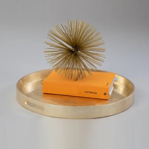 Bandeja circular grande lacada en oro, bandejas decorativas para servir alimentos, accesorios para el hogar, utensilios de cocina hechos en Vietnam. - Product Image 3
