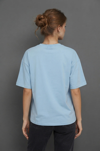 เสื้อยืดโอเวอร์ไซส์ผ้าฝ้าย 220gsm ทรงหลวม แขนสั้น สไตล์ฤดูร้อนสำหรับผู้หญิง เสื้อทีเชิ้ตแนวสตรีทแวร์ ทรงหลวม ไซส์พลัส - Product Image 2