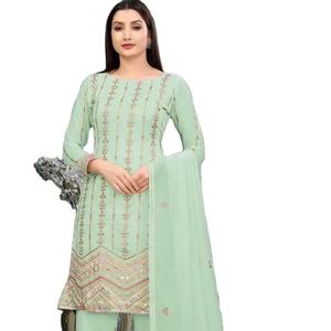 Desvela el encanto de la tradición india, artesanía lujosa y elegancia práctica, gama refinada de étnico Salwar Kameez Set - Product Image 1