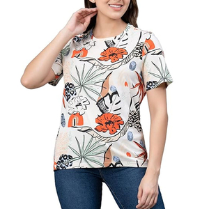 Camiseta de sublimación negra de poliéster suave para mujer de la mejor calidad, servicio OEM de alta calidad, camiseta de sublimación personalizada para mujer - Product Image 1