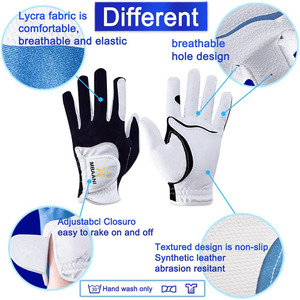 Gant de golf pour homme gaucher, nouveau cuir synthétique japonais, résistant, flexible, respirant, s'adapte bien, durable - Product Image 2