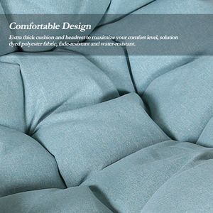Sedia a dondolo in vimini per interni/esterni con cuscino sedia a dondolo con sedia a forma di uovo da giardino con sedia elegante per uso domestico o in ufficio - Product Image 3