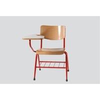 Chaise d'étudiant avec tablette d'écriture, cadre en CRCA thermolaqué, assise et dossier en HDPE ABS, standard pour auditorium et théâtre