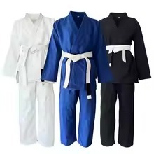 Uniforme de Judo y Karate Elástico y Transpirable de Algodón para Adultos y Niños, Entrenamiento de Artes Marciales, OEM, Venta al Por Mayor, Logotipo Personalizado Disponible - Product Image 3