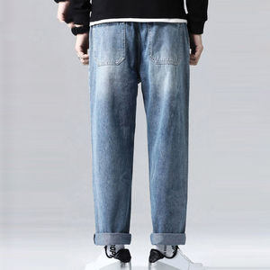 Jean déchiré en denim décontracté chic pour homme, taille mi-haute, coupe droite, respirant, fabriqué au Pakistan, meilleure qualité 2026 - Product Image 2