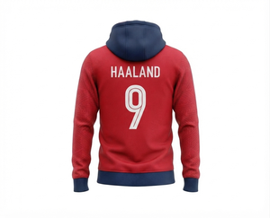 Sudadera con Capucha Inspirada en el Fútbol de Noruega, Sudadera Deportiva de Alto Rendimiento, Prenda Informal con Capucha y Estampado Personalizado - Product Image 2