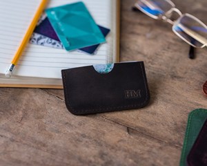 Custom Genuine Leather Card Holder Luxury Slim <b>RFID</b> Credit Card Pocket Case Minimalist Business <b>Wallet</b> LCH-0253 - Product Image 5