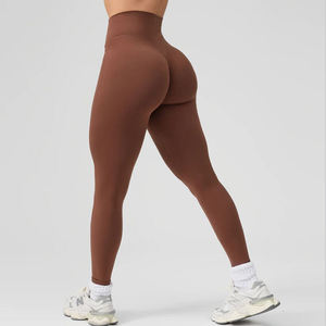 Pantalones de Yoga Personalizados de Cintura Alta, Elásticos en Cuatro Direcciones, Transpirables, Levanta Glúteos, para Mujer, para Entrenamiento, Fitness, Gimnasio, Leggings - Product Image 5