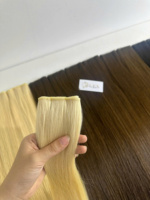 Rambut Berwarna untuk Ekstensi Rambut Remy Mesin Double Weft Rambut Virgin Vietnam Double Drawn Straight Strands LEXHAIR