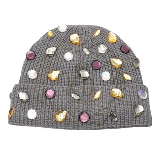 Gorro de Punto Personalizado Unisex, Diseño Jacquard con Pedrería, Estampado Gráfico por Sublimación, Gorro Tipo Skull Cap, Venta al Por Mayor de Fábrica - Product Image 4