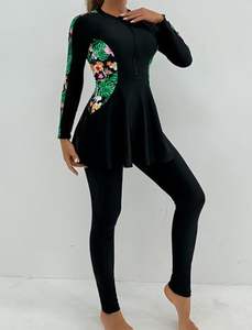 Traje de Baño Musulmán Modesto para Mujer, Traje de Baño Islámico de Cobertura Completa para Playa y Piscina - Product Image 4