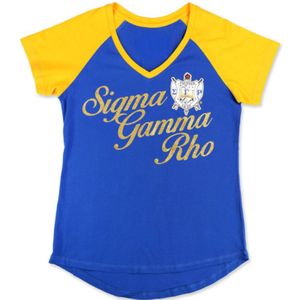 เสื้อยืดคอวีผู้หญิง SGR พิมพ์ลายตามสั่ง แขนสั้น สวมใส่สบาย แฟชั่นลำลอง เสื้อผ้าสำหรับชมรม  โลโก้ส่วนตัว - Product Image 1
