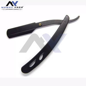 Navaja de Barbero de Acero Inoxidable Premium con Diseño Plegable y Acabado Negro Elegante para un Afeitado y Cuidado Personal de Precisión - Product Image 6