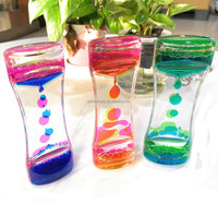 Minuteur à mouvement liquide en acrylique coloré de luxe, outil d'apprentissage sensoriel pour l'autisme, anti-stress, 13,7 cm
