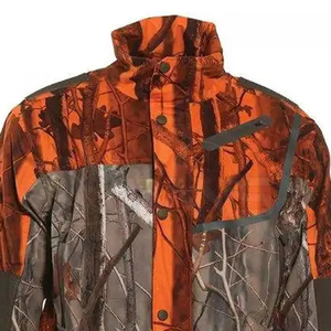 Veste de chasse d'extérieur camouflage à imprimé frontal, softshell imperméable unisexe à manches longues pour l'hiver - Product Image 4