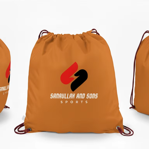 Custom Logo <b>Drawstring</b> Bag Lightweight Durable Sports Gym <b>Backpack</b> with Spacious Storage for Travel School Daily Use - Product Image 1