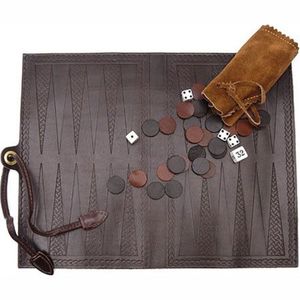 Classic Leather Roll up <b>Backgammon</b> <b>Set</b> for Travel and Everyday Play Customized Logo Unisex UKAAB LEATHER INDUSTRY - Product Image 6