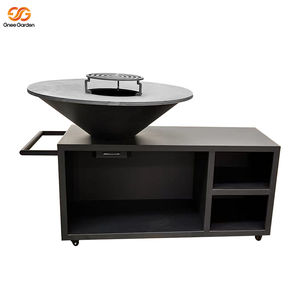 Parrilla de Acero Corten Grande y Moderna 2026, para Asar a la Leña, con Control Remoto y Altura Ajustable, para Cocina al Aire Libre - Product Image 3