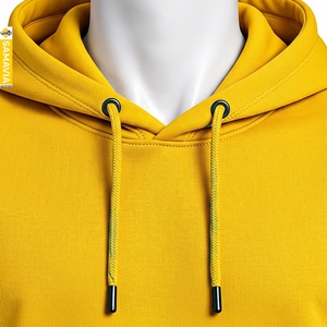 Sweat-shirt à capuche jaune pour homme SAMAVIA, coupe classique, en molleton de coton, pull décontracté avec poche, idéal pour l'automne, vente en gros, fabricant - Product Image 5
