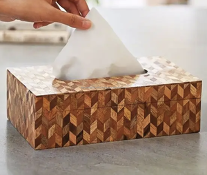 กล่องทิชชู่ไม้สำหรับตกแต่งโต๊ะที่ใส่กระดาษเช็ดปากออกแบบได้ตามต้องการรูปทรงใหม่สำหรับร้านอาหาร - Product Image 3