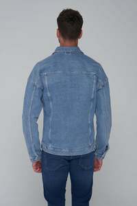 Men's Winter <b>Denim</b> Jacket Custom Logo Print Wholesale Casual Streetwear Fashionable <b>Denim</b> <b>Coats</b> Jeans Waterproof Riding Cover - Product Image 2