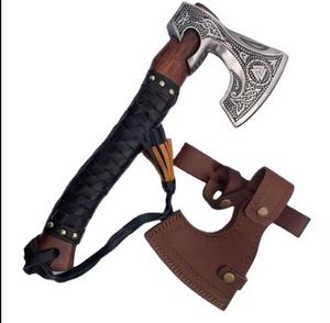 STEEL CRAFT INTERNATIONAL Hand-Forged Carbon Steel Flat Personalized Hammer <b>Axe</b> 18inch Full Tang Ash Wood Handle DIY Grade ODM - Product Image 3