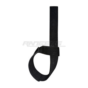 Sangles de musculation noires robustes pour la gym, sangles de préhension personnalisables avec logo, soutien pour l'entraînement de force, vente en gros - Product Image 1