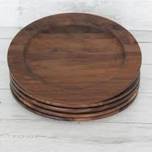 Artisan Handmade Eco-Friendly Wooden Charger Plate Crafted Premium Mango Wood Polished Wedding Decorative Resin Emerald Artwork - Product Image 1