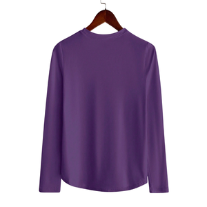 Womens Casual <b>Long</b> <b>Sleeve</b> Crew Neck <b>Top</b> Soft <b>Stretch</b> Fabric Breathable Basic Everyday Shirt Comfortable Loose Solid Color - Product Image 2