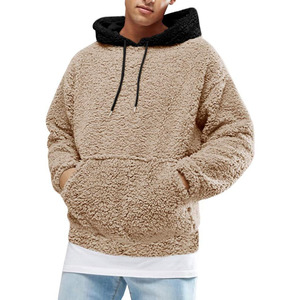 2026 Sherpa Hoodies Men Premium <b>Thick</b> <b>Fleece</b> Eco-friendly Digital Printing Loose Fit Winter Casual Wear - Product Image 1
