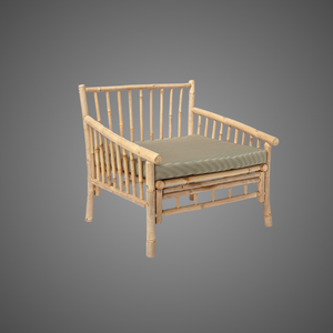 เก้าอี้สวนไม้ไผ่สไตล์ดั้งเดิมพร้อมเบาะสำหรับห้องนั่งเล่นกลางแจ้งโรงแรมวิลล่าเฟอร์นิเจอร์เน้น - Product Image 4