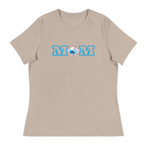 T-shirt décontracté bleu pour femme, coupe ample, col rond, en coton doux, manches courtes, imprimé graphique, vêtement de mode décontracté pour tous les jours - Product Image 1
