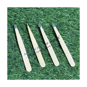 Pince à épiler ultra fine inclinée, professionnelle, en acier inoxydable, pour la suppression des poils du visage et des sourcils, pointe ultra précise, durable - Product Image 1