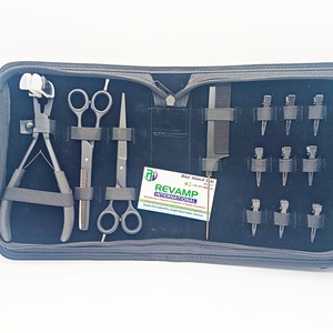 Kit Profesional de Herramientas para Extensiones de Cabello de Acero Inoxidable Color Negro, Pinzas para Cinta Adhesiva, Tijeras de Recorte, Clips y Peine - Product Image 6