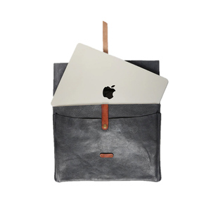 Genuine Leather Durable <b>Laptop</b> Sleeve Case Classic Style Protective Daily Use Shoulder Carry Handle Closure - Product Image 1