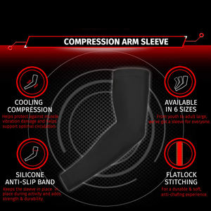 Mangas de compresión de alta calidad para béisbol y sóftbol, cubre brazos con diseño personalizado, impresión OEM, superventas, mangas deportivas para ciclismo. - Product Image 6