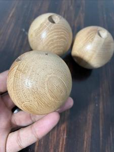 Sphère en bois de chêne naturel sur mesure, boule ronde en bois dur pour la fabrication de meubles et la menuiserie créative, enseignes murales en bois - Product Image 3
