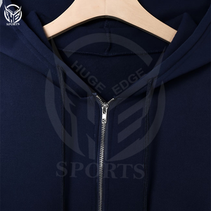 Sweat à capuche zippé pour homme, coupe oversize, en molleton bouclette épais, coupe épaules tombantes, coupe-vent, écologique, haute qualité, hiver - Product Image 5