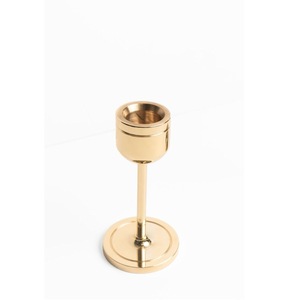 Support de bougie conique vintage en laiton fait main ILAHI, motif gaufré, 1 couleur, haute qualité, résistant à la chaleur, pour la maison et Noël - Product Image 1