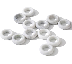 Marble Napkin Ring Best selling Tissue Holder <b>Matte</b> Luxury Look for Wedding <b>Table</b> Cheap Price - Product Image 5