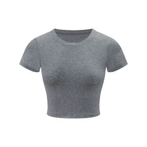 T-shirts pour femmes à col rond, tenues d'été pour femmes, t-shirts en coton personnalisés avec des motifs, t-shirts pour femmes - Product Image 1