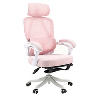 Chaise de bureau ergonomique en maille pivotante avec appui-tête réglable 8D, chaise de travail inclinable pour la pause déjeuner des employés