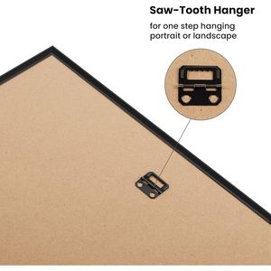 Set di 3 Cornici Nere 16x20 Antigraffio con Inserti Scorrevoli per Foto 16 X 20, Ideali per Gallerie Fotografiche - Product Image 5