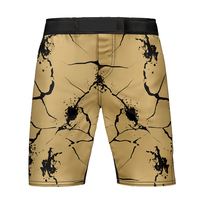 Shorts de bain décontractés pour hommes à séchage rapide, motif craquelé, taille élastique, motif noir et or, shorts de sport