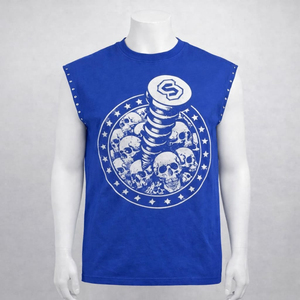 T-shirt sans manches tendance, couleur unie, coupe ample, pour la mode streetwear quotidienne, t-shirts sans manches pour hommes - Product Image 3