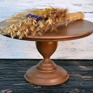 Support à gâteau en bois, artisanat de qualité supérieure, objet décoratif, support à gâteau en bois personnalisé - Product Image 1