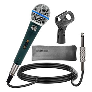 Microfono vocale dinamico professionale per cantare Karaoke 5 CORE unidirezionale cardioide palmare microfono acciaio griglia in metallo - Product Image 1