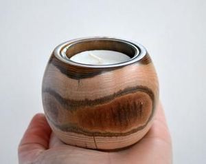 Porte-bougie en bois de qualité supérieure pour la décoration de la maison – Support à bougie en bois naturel fait à la main pour la table à manger, le salon, la chambre, un mariage - Product Image 4